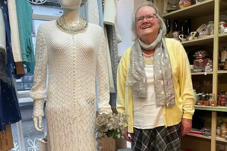 I Knitted My Wife's Wedding Dress for Our Vow Renewal – When Guests Started Laughing at the Reception, She Took the Microphone and the Entire Room Fell Silent